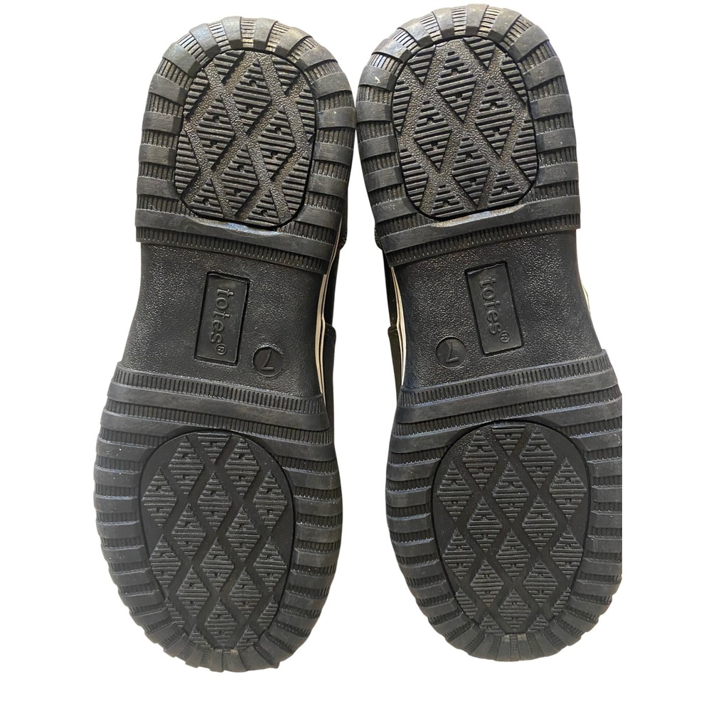Totes Anchor Up‎ Charcoal Gray Waterproof Winter Boots Faux Fur Trim Women's 7M - Picture 5 of 8